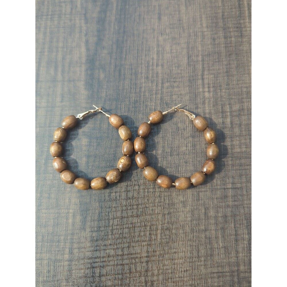 Beaded Hoop Earrings